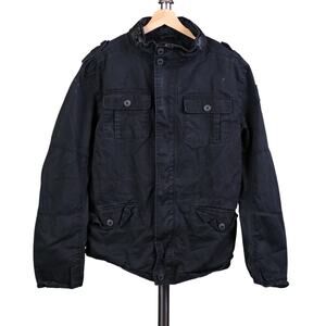 Brandit Field Jacket Black Men M Britannia M65 Military Gorpcore Hunting Outdoor